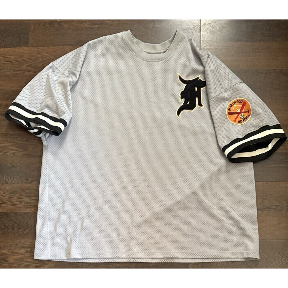 2017 Fear of god Baseball T-shirt mesh TAKUYA ∞ GREY Used size XL